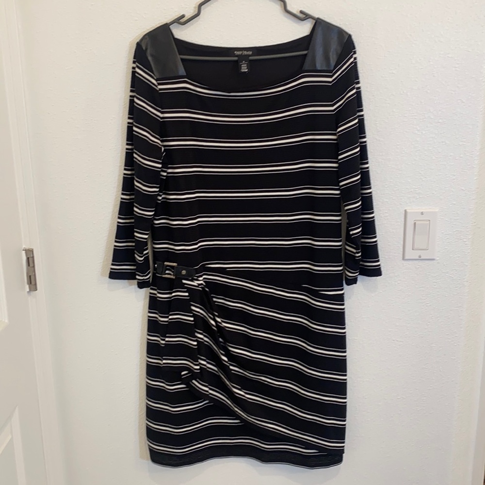 White house black market shift dress ruffle